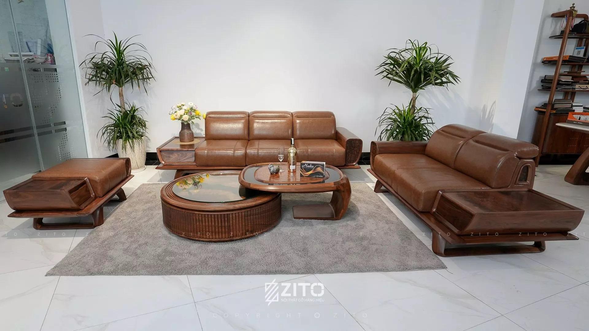Chất liệu gỗ óc chó Bắc Mỹ với vân gỗ cuộn xoáy sang trọng, bền bỉ theo thời gian